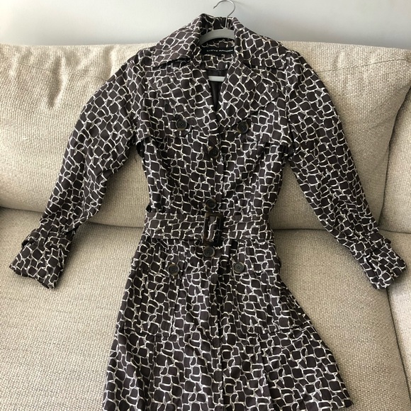 Vintage Steve Madden Giraffe Print Trench Coat - Picture 3 of 8